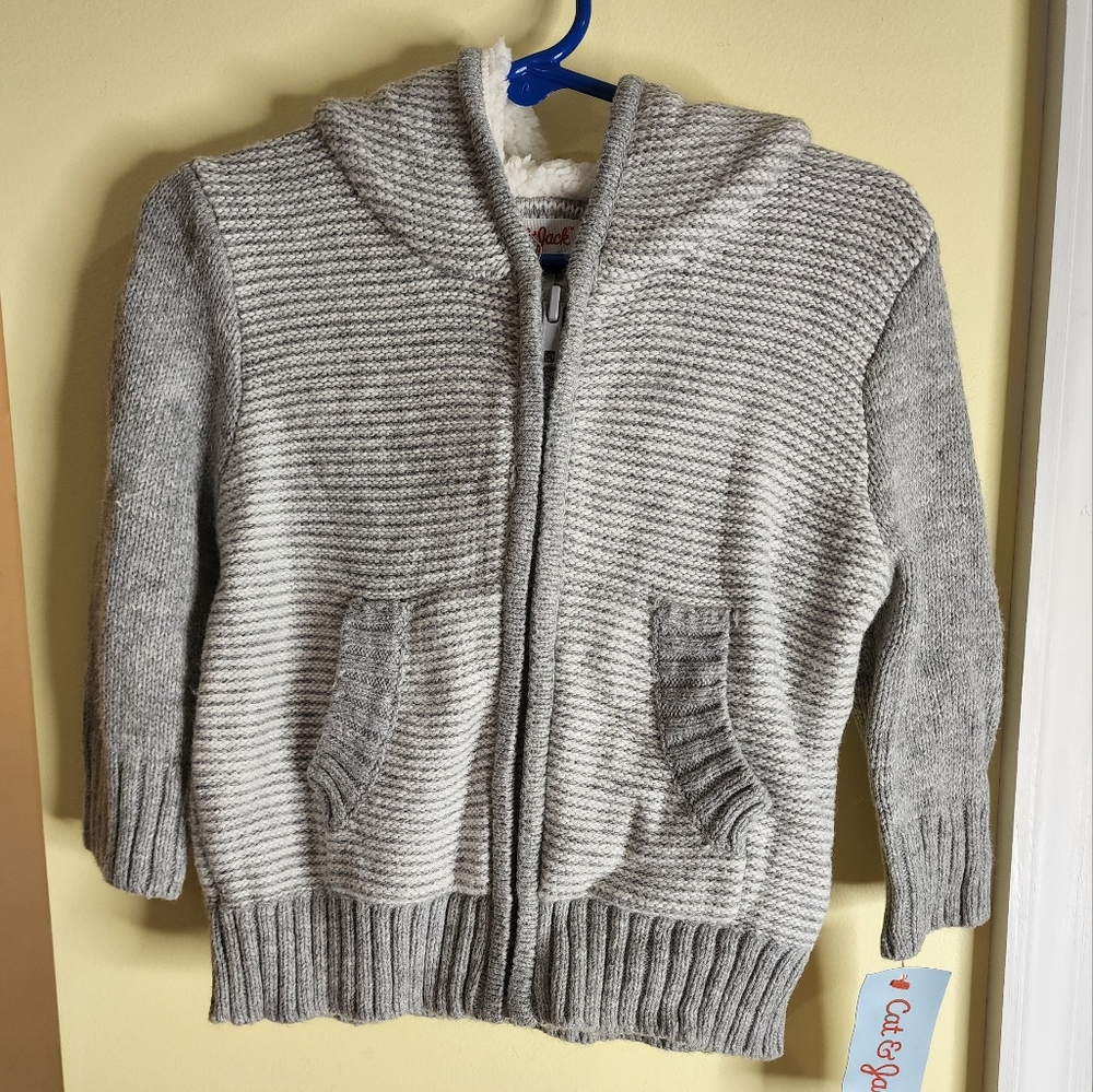 Cat and Jack Zip Up Jacket Hood With Ears 18 Months